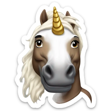 Mike Tyson as a unicorn sticker