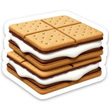 Realistic smores cookie sandwich isolated sticker