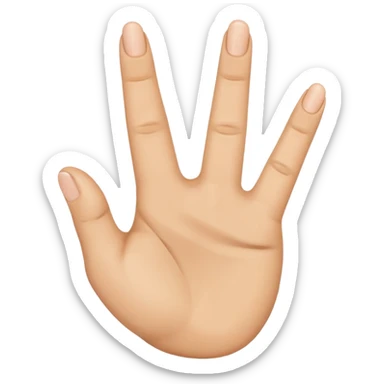 “Emoji of a hand with the index finger bent back, middle finger raised, and thumb touching ring finger in a circle, flat emoji style.” sticker