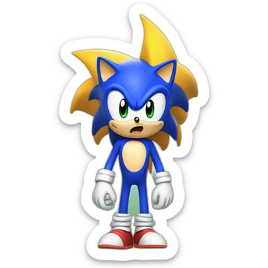 sonic pied sticker