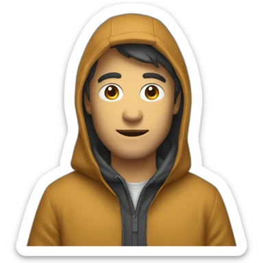 Un homme avec une cagoule sticker