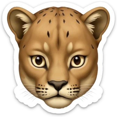 ancient man bold head, tattered puma skin cloth sticker