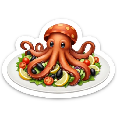 cooked octopus salad sticker