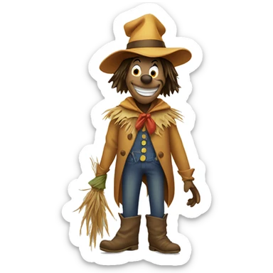 Disney goofy dressed as a scarecrow  sticker