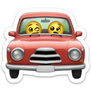 Car qui fait coucou sticker