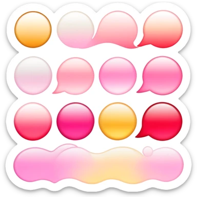 Divine ethereal Romantic pink-red-gold-yellow-white pastel lush gradients aesthetic sticker