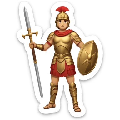 soldado cartaginés en cuerpo entero sticker