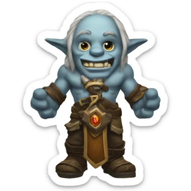 drawf from world of warcraft with the logo Frankz and make sure the size is 1MB sticker