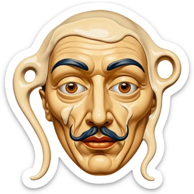 Masque Salvador Dali sticker