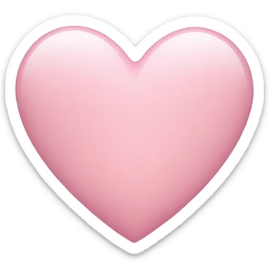 light pink heart sticker