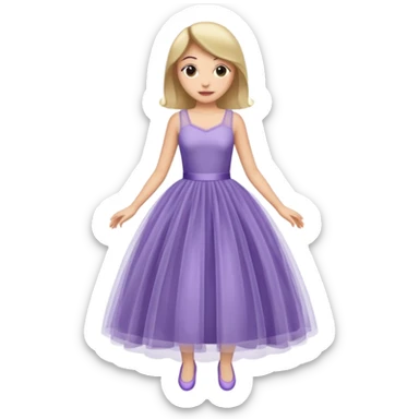 woman tulle dress wearing sticker