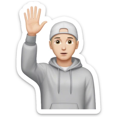 Eminem waving sticker