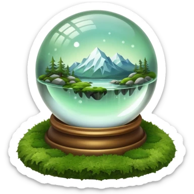 I want an emoji to use for mental wellness in a mystical setting. I want to reference an object that symbolizes the term "Clarity Seeker". It should be relaxing and calm in nature. Not a person, a symbol sticker