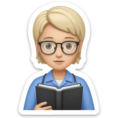 psychiatrist or therapist, mental health professional with notebook sticker