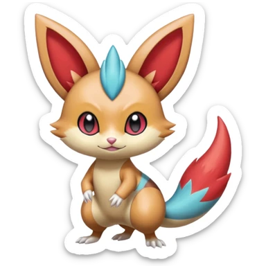 Sneasel-Furret-Meloetta-Victini-fusion sticker