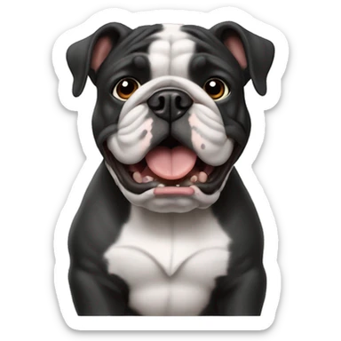 bulldog francés black sticker
