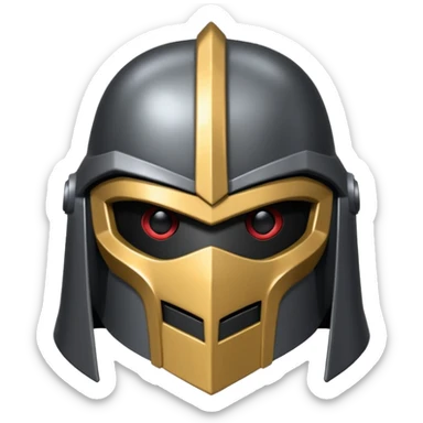 master shredder's helmet from teenage mutant ninja turtles, no eyes or face, just the helmet and related material lets make it a silhouette sticker