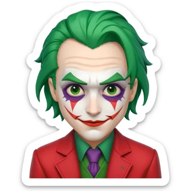 Joker Villain, red jocket sticker