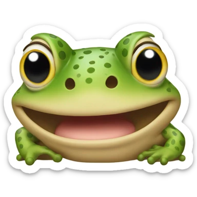 A happy toad sticker