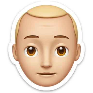 Apple-style 3D emoji of a human forehead only, smooth skin surface, minimal and clean design, no eyes or other facial parts, no background. sticker
