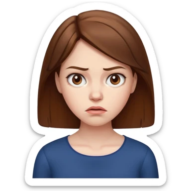 brune qui regarde mal sticker