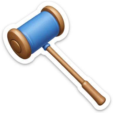 create a blue croquet mallet sticker