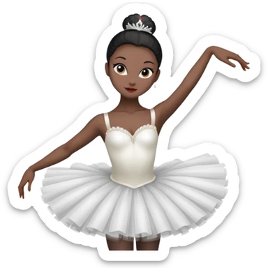 Black swan ballerina emoji from a far  sticker