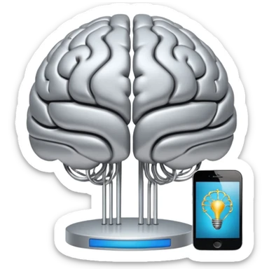 a second brain connected to a database sticker