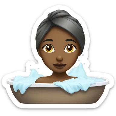 Girl having a spa day sticker