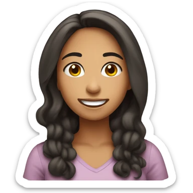 Pretty excited Latina girl who wants her boyfriend sticker