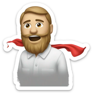 Vlajka se třemi vodorovnými pruhy, uprostřed červená, horní a dolní bílí sticker