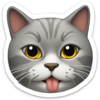 The guilty smoking cat sticker