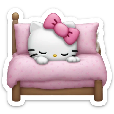 hello kitty sleeping sticker