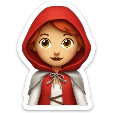 Little Red Riding Hood looks straight sticker