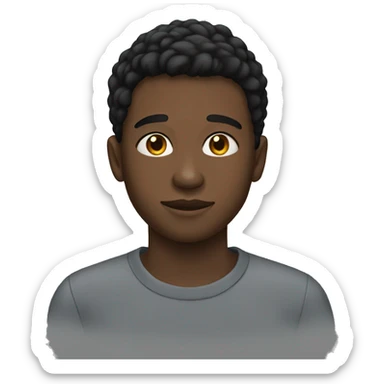 A 16 year old very thin black boy, has a fade cut sticker