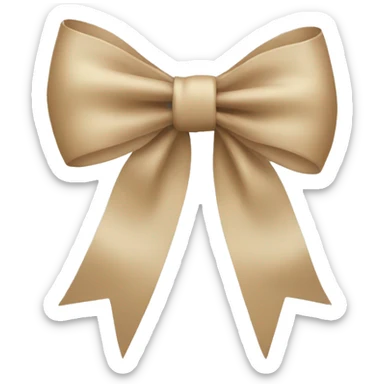 Beige bow Christmas  sticker