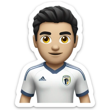 FIFA player with black hair and white skin with a gamepad sticker