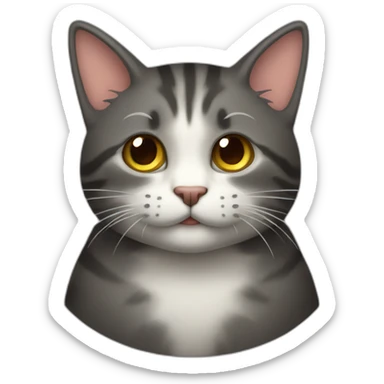 Gato tirando objetos sticker