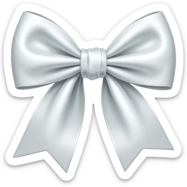 white bow emoji sticker