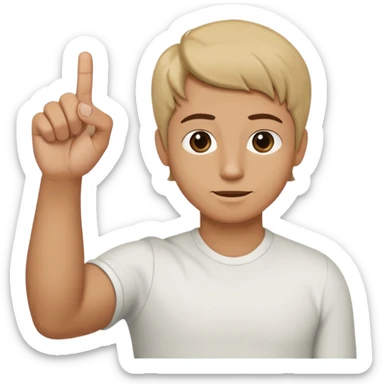 Hold up your hands. With your left hand, make a ‘6’ by curling your index finger like a hook while sticking your thumb out. With your right hand, make a ‘7’ by pointing your index finger straight and your thumb sideways like an L-shape. Put both hands next to each other — that’s the 67 meme sticker