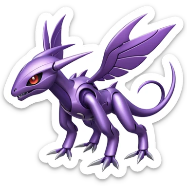 Shiny Genesect-Miraidon-Lunala-Fakémon-hybrid-creature (full body)  sticker