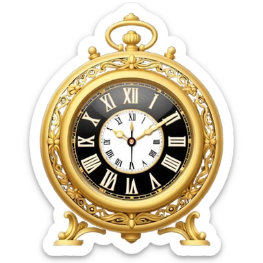 Clock strike 12 midnigh arive sticker