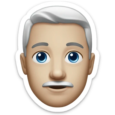 realistic portrait of a male blue eyes  sticker