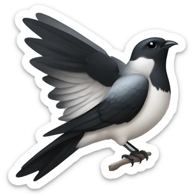 unicode black swallow sticker