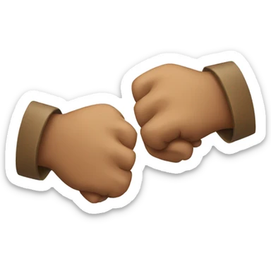 two bros fist bumping sticker