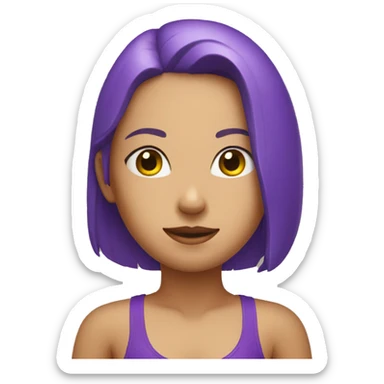 "girl in purple swimsuit against wall" sticker