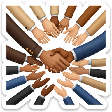 handshake group sticker