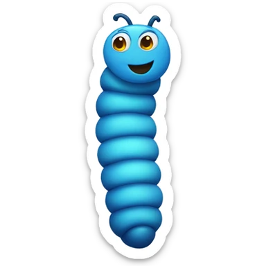 blue catepillar sticker