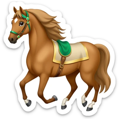 Saudi Arabian horse, elegant and spirited, desert background sticker