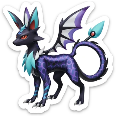  Nargacuga-Umbreon-Noivern-Silvally-Pokémon-Fakémon-fusion (full body) sticker